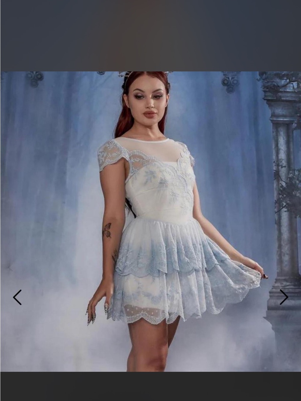 Dolls Kill Widow Sky Twisted Tea Party Lace Dress